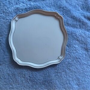 Elegant White Scalloped serving tray / for the espresso cups
